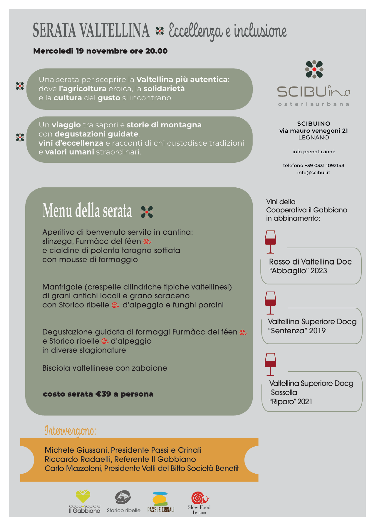 Evento dedicato alla Valtellina